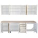 Bucatarie Zebra 260 cm din MDF Vanilie cu blat termoizolant crem
